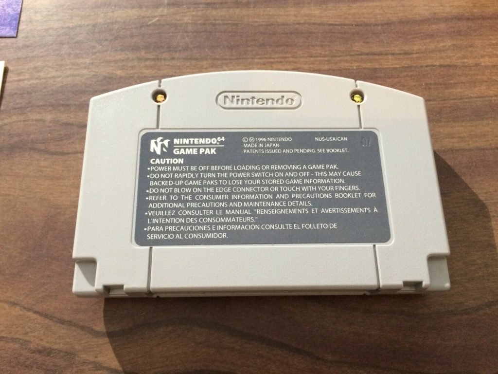 Back of N64 cartridge 