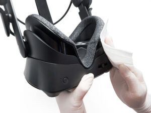 wiping down foam from Oculus Quest