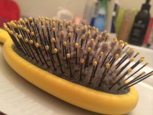 how to clean a hairbrush lint