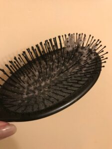 how to clean a hairbrush lint