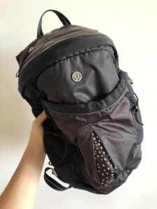 A well loved Lulu backpack