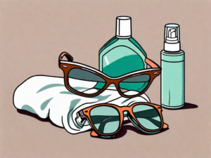 A pair of ray-ban sunglasses