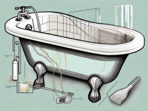 A bathtub with visible jets