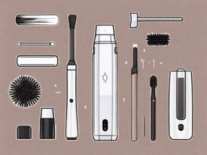 A disassembled flowermate v5.0s vaporizer with its cleaning tools