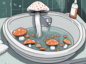 A tubshroom in a bathroom sink