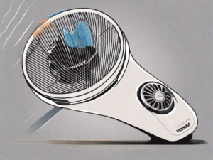 A vornado fan with its grill removed