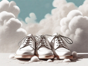 A pair of white cloud shoes