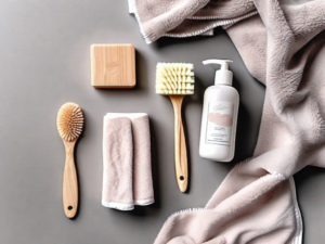 A variety of baby-safe cleaning tools like soft brushes and gentle nail files