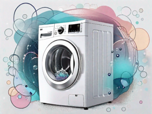 An lg washing machine with the tub clean function activated