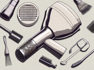 A dyson hair dryer disassembled with its filter prominently displayed